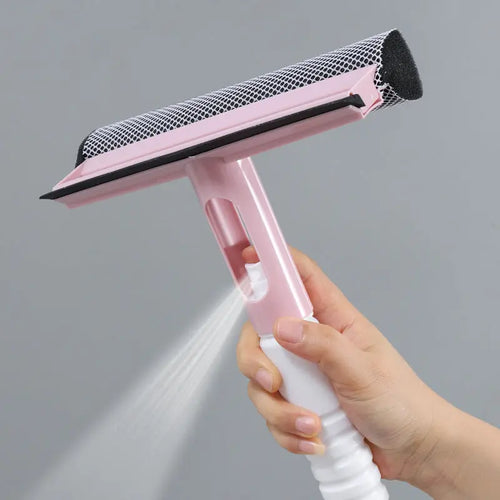 1pc 3-in-1 Glass Cleaning Spray with Dual-Sided Rubber Broom & Microfiber Cloth Maximus Echo