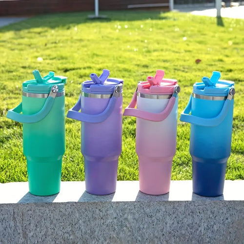1pc 40oz Gradient Stainless Steel Vacuum Insulated Water Bottle Maximus Echo