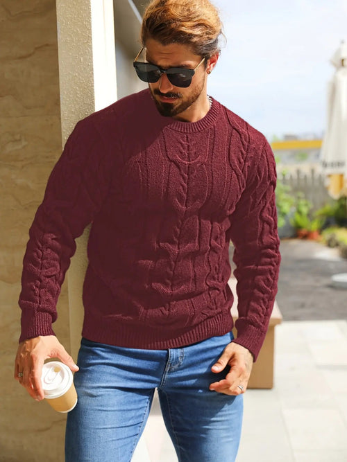 Crewneck Long Sleeve, Machine Washable H-Fit Ribbed Trim for Autumn Winter, Medium Elasticity Fabric Maximus Echo