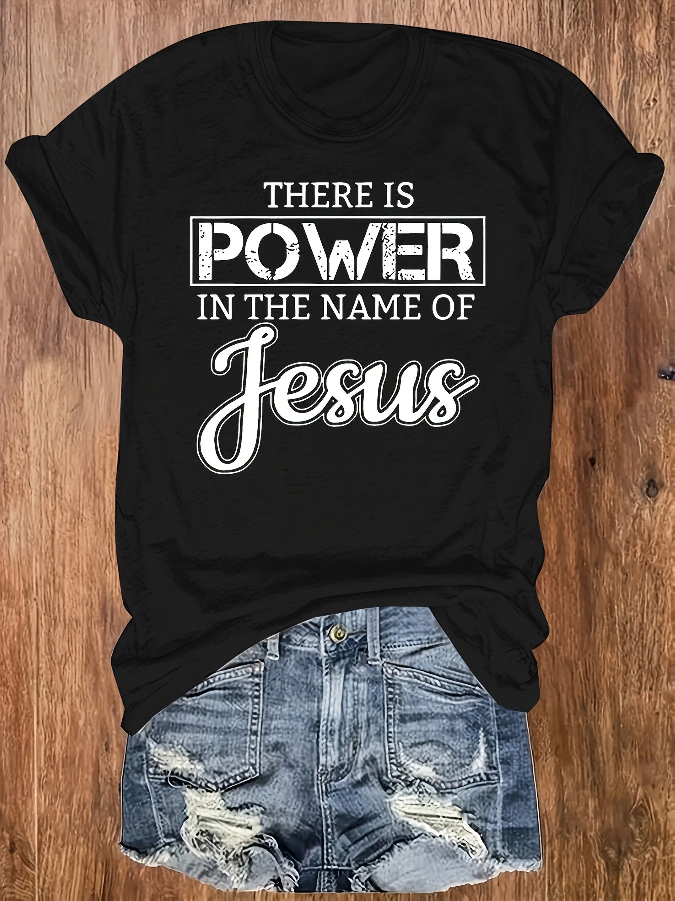 Women'S Inspirational Jesus Quote T-Shirt 0-8XL - Casual Round Neck, Short Sleeve - Maximus Echo