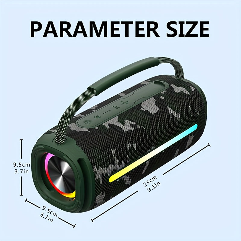 Upgrade 50W Wireless Speaker - Portable Speaker, 4000mAh Long-lasting ,Powerful Sound And Subwoofer, Supports USB/TF Card, Plays FM Radio - for Outdoor Party, Camping, Home, Beach, Travel - Maximus Echo