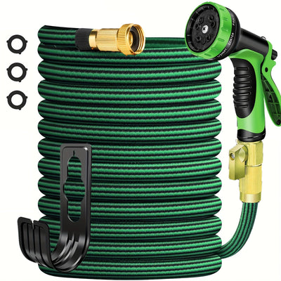 EXPANDABLE Ultra Lightweight & Flexible Water Hose with 10-Pattern Spray Nozzle Maximus Echo