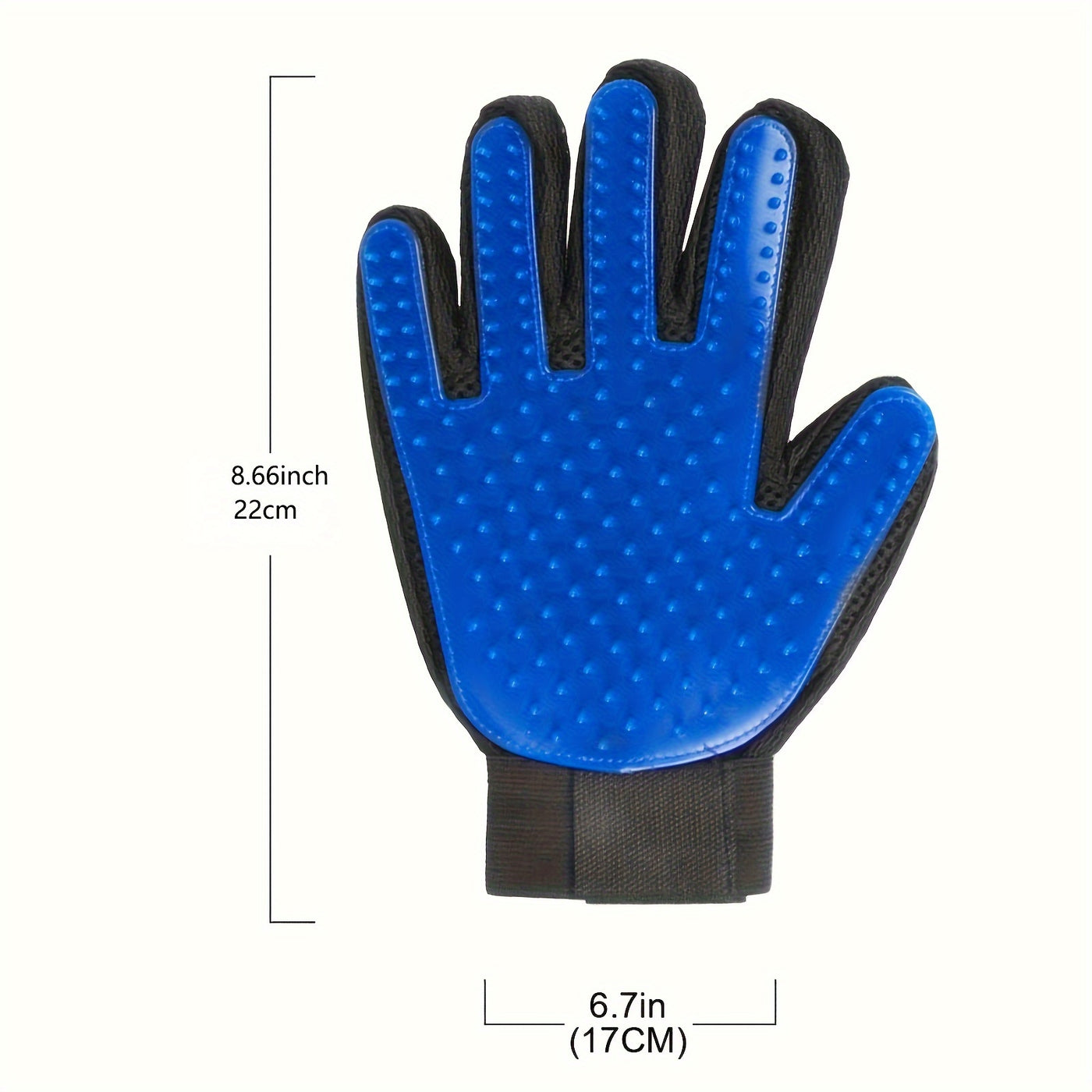2-Pack Pet Grooming Gloves for Dogs & Cats, Gentle Non-Toxic Rubber Bristle Material, Massaging and Deshedding Hair Removal Mitts - Maximus Echo