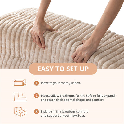 Bean Bag Beanbag Chair for Adults Fireside Floor Togo Sofa with High Density Comfortable Memory Foam for Living Room, Bedroom - Maximus Echo
