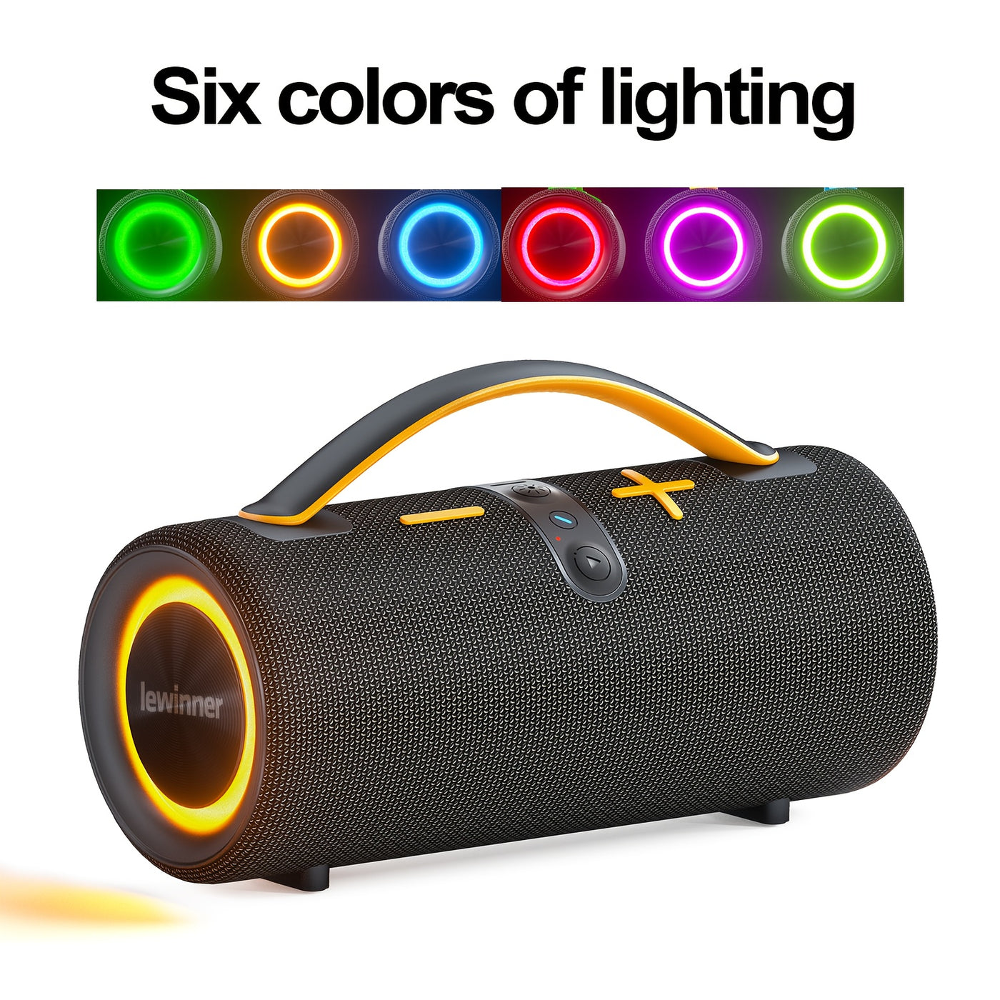 60W  Portable Wireless Speaker - High-power Subwoofer, 7 Modes Of RGB Ambient Light, Long Battery Life, Suitable For Family Outdoor Parties - Maximus Echo