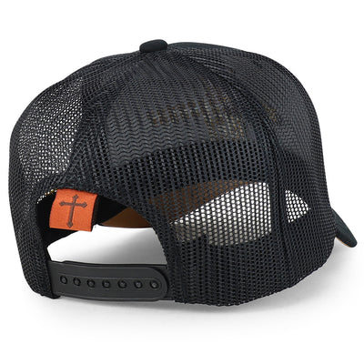 Jesus Saves Embroidered Curved Bill Trucker Cap - Maximus Echo