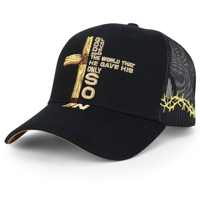 Jesus Saves Embroidered Curved Bill Trucker Cap - Maximus Echo