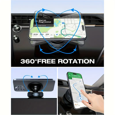 2025 Model 360° Adjustable Vacuum Suction Phone Holder, Car, Kitchen, Bathroom - Stable and Secure, Fits All Smartphones,| Fashionable Phone Stand | Vacuum Suction Tech - Maximus Echo