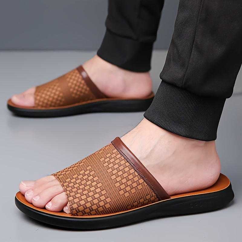 Men's Sleek Thin Design Slippers, Non-slip Comfortable Sandals for Indoor and Outdoor Use - Maximus Echo