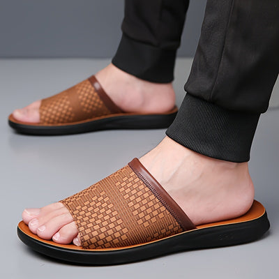 Men's Sleek Thin Design Slippers, Non-slip Comfortable Sandals for Indoor and Outdoor Use - Maximus Echo