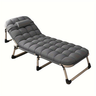 Gray Fabric Upholstery, Headrest and Armrests | Multi-Level Adjustment for Office Naps, Bedroom - Maximus Echo