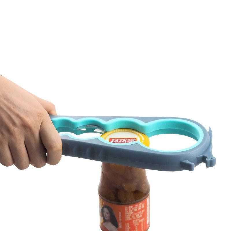 1pc - New Arrival - New 6-in-1 Multi-functional Easy Twist Bottle Opener - Comes With Four Sizes Of Can Openers, Non-slip Multi-functional Bottle And Jar Opener/ Suitable For Most Beginners, Elderly People, Those With Limited Maximus Echo