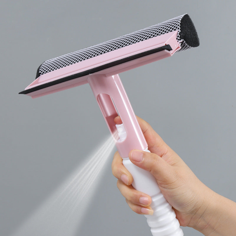 1pc 3-in-1 Glass Cleaning Spray with Dual-Sided Rubber Broom & Microfiber Cloth Maximus Echo