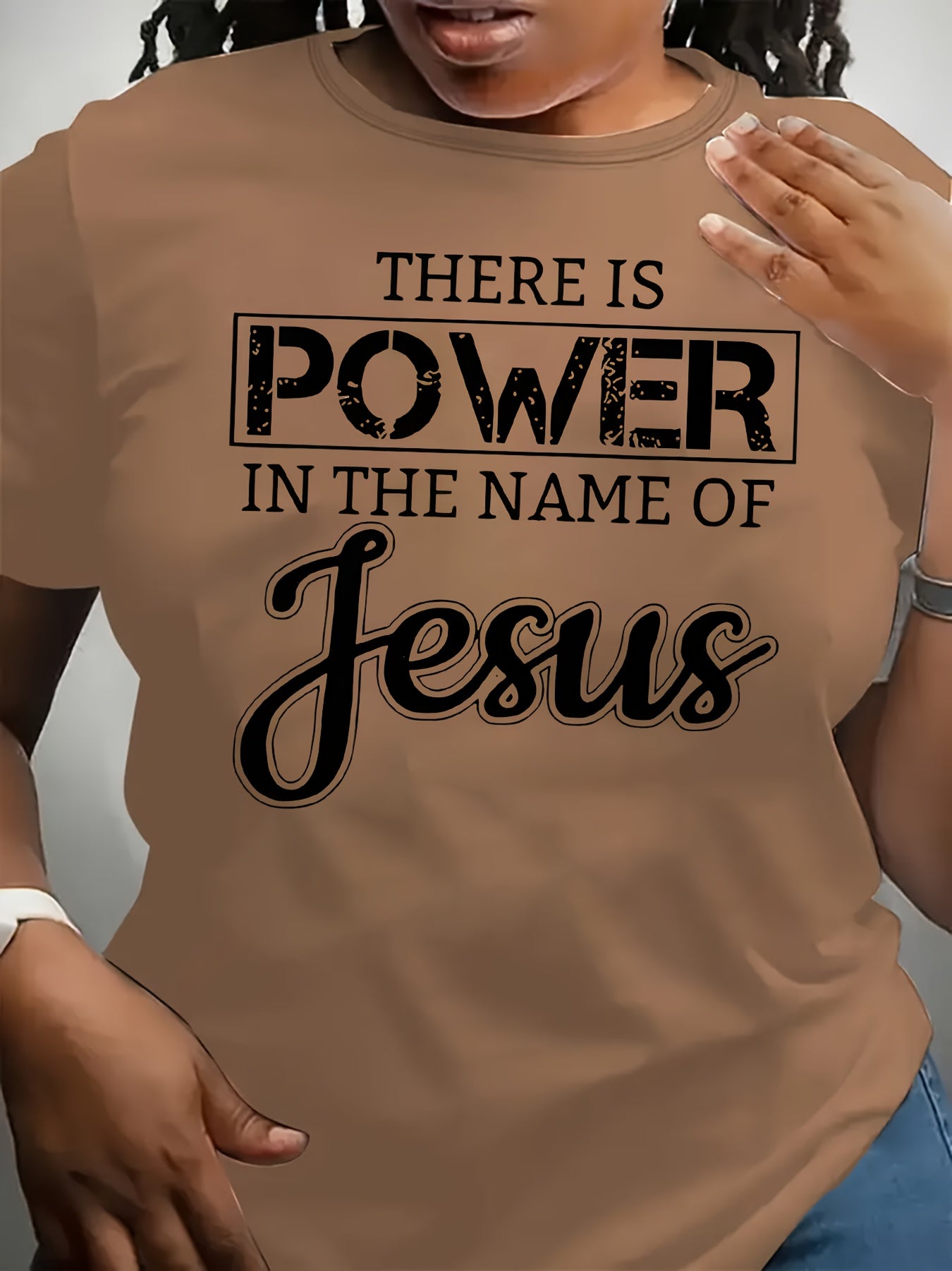 Women'S Inspirational Jesus Quote T-Shirt 0-8XL - Casual Round Neck, Short Sleeve - Maximus Echo