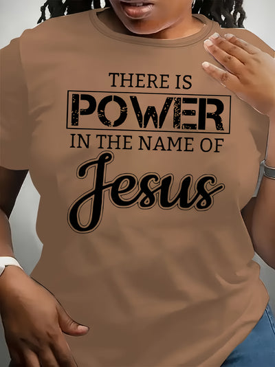 Women'S Inspirational Jesus Quote T-Shirt 0-8XL - Casual Round Neck, Short Sleeve - Maximus Echo