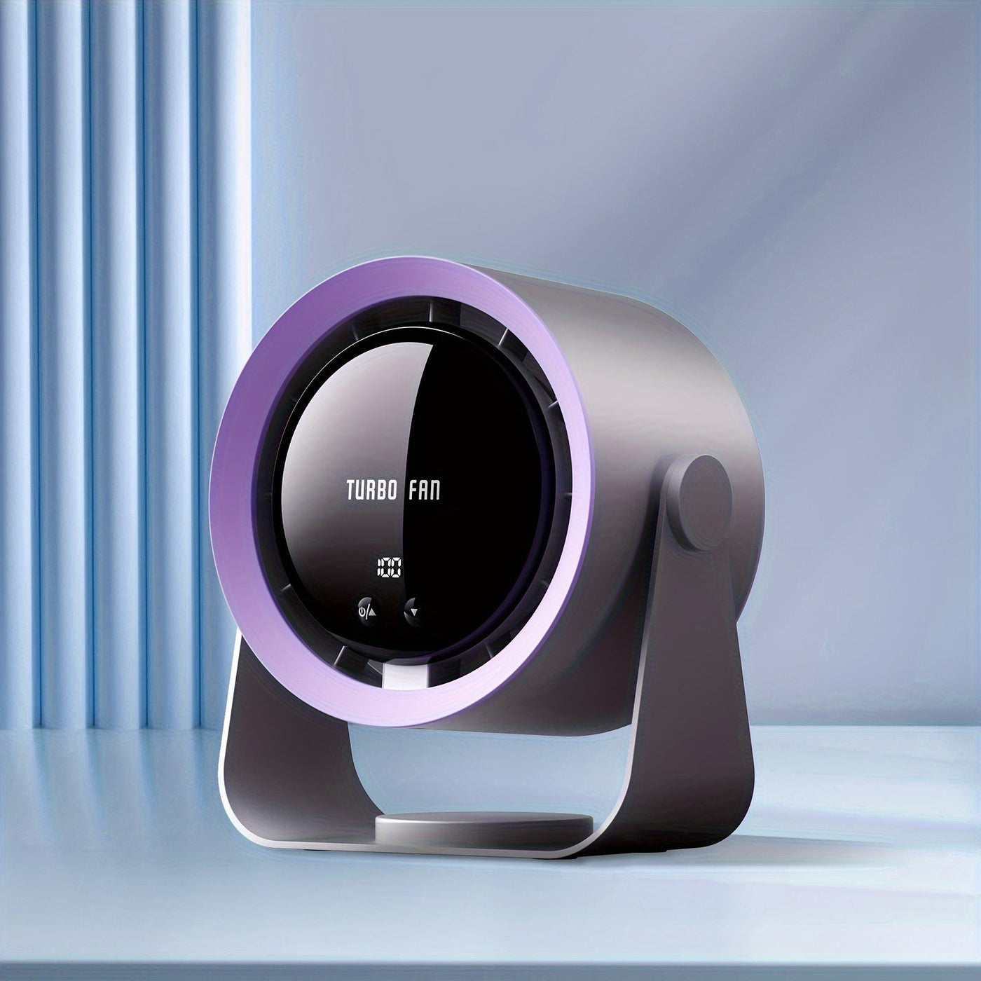 USB Charging Fan with Digital Display, 100-Speed Turbo Powerful Fan, Strong Wind Cooling for Summer Maximus Echo