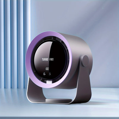 USB Charging Fan with Digital Display, 100-Speed Turbo Powerful Fan, Strong Wind Cooling for Summer Maximus Echo