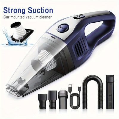 Car Vacuum Cleaner 5000pa Strong Suction, Powerful Handheld Wireless, USB Charging Long Working, Car Accessories For Men Women, Suitable For Cars, Homes, Offices, Pet Hair Cleaning - Maximus Echo