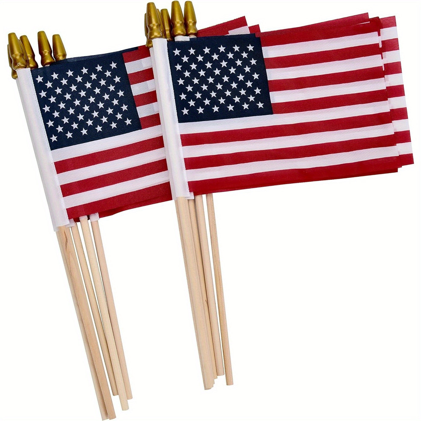 6pcs American Flags Small US Flags, Mini American Flag on Stick 4x6 Inch US American Hand Held Stick Flags - Maximus Echo