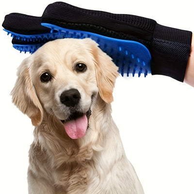 2-Pack Pet Grooming Gloves for Dogs & Cats, Gentle Non-Toxic Rubber Bristle Material, Massaging and Deshedding Hair Removal Mitts - Maximus Echo