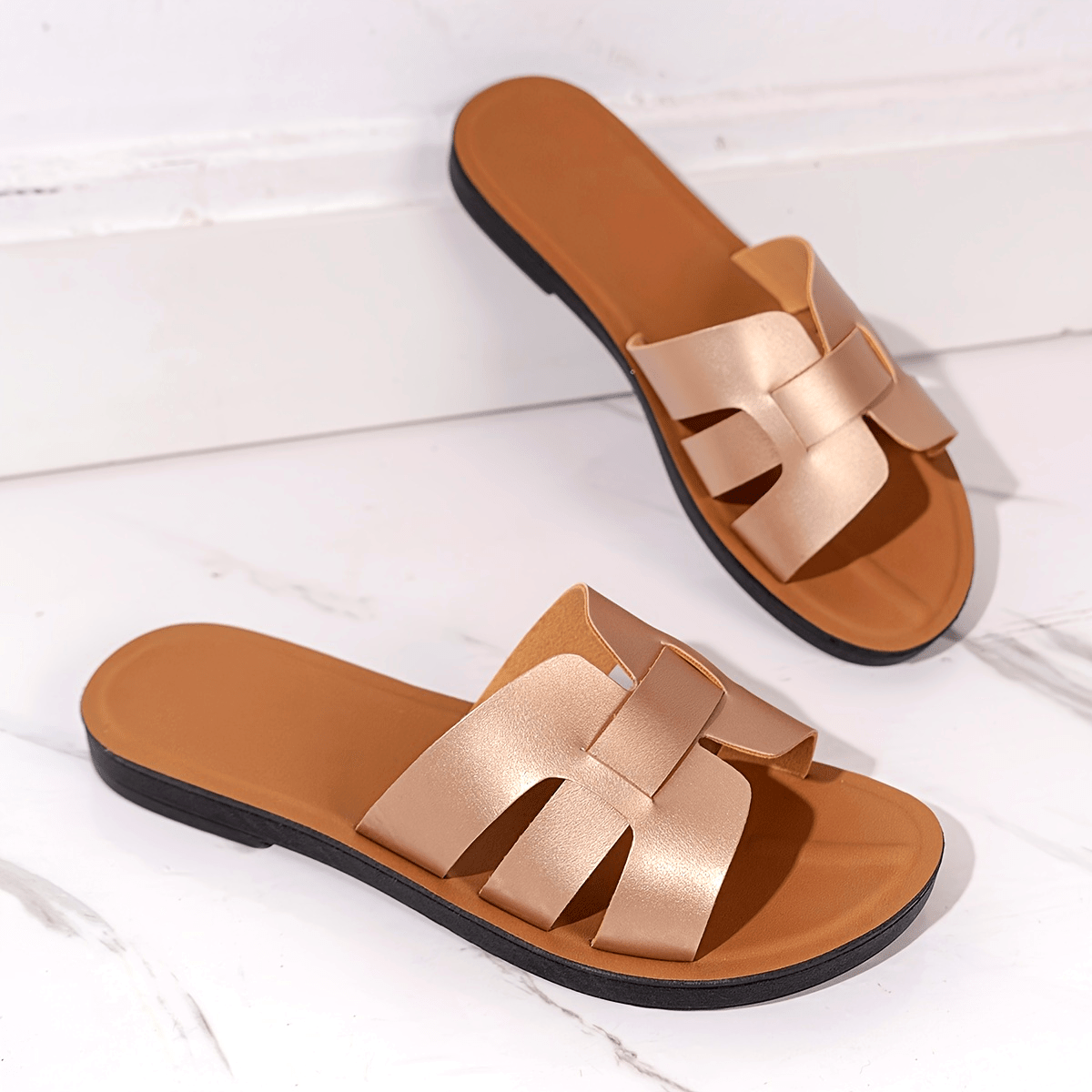 Spring-Summer New Women's Fashionable Comfortable Versatile Beach Slides - Maximus Echo