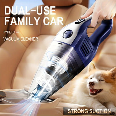 Car Vacuum Cleaner 5000pa Strong Suction, Powerful Handheld Wireless, USB Charging Long Working, Car Accessories For Men Women, Suitable For Cars, Homes, Offices, Pet Hair Cleaning - Maximus Echo