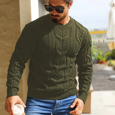 Crewneck Long Sleeve, Machine Washable H-Fit Ribbed Trim for Autumn Winter, Medium Elasticity Fabric Maximus Echo