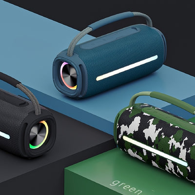 Upgrade 50W Wireless Speaker - Portable Speaker, 4000mAh Long-lasting ,Powerful Sound And Subwoofer, Supports USB/TF Card, Plays FM Radio - for Outdoor Party, Camping, Home, Beach, Travel - Maximus Echo
