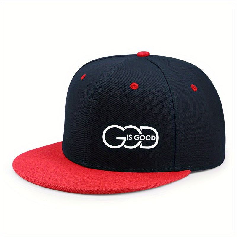 Lightweight Adjustable Unisex| Urban Streetwear Hat with "GOD IS GOOD" Design, 5 Colors (Black/Grey/Green/Navy/Red), Breathable Material - Maximus Echo