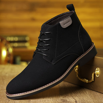 1 Pair Vintage Style Unisex Boots - Pointed Toe, Slip-On, Faux Upper, Rubber Sole, Short Height, Comfortable for Casual Hiking - Maximus Echo