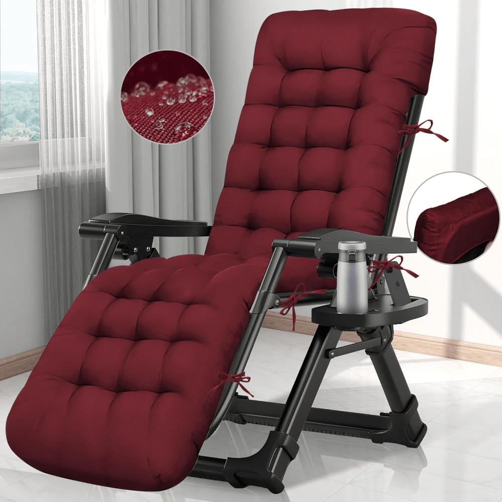 Waterproof Chaise Lounge Chair Cushion, Soft Thickened Indoor Outdoor Maximus Echo