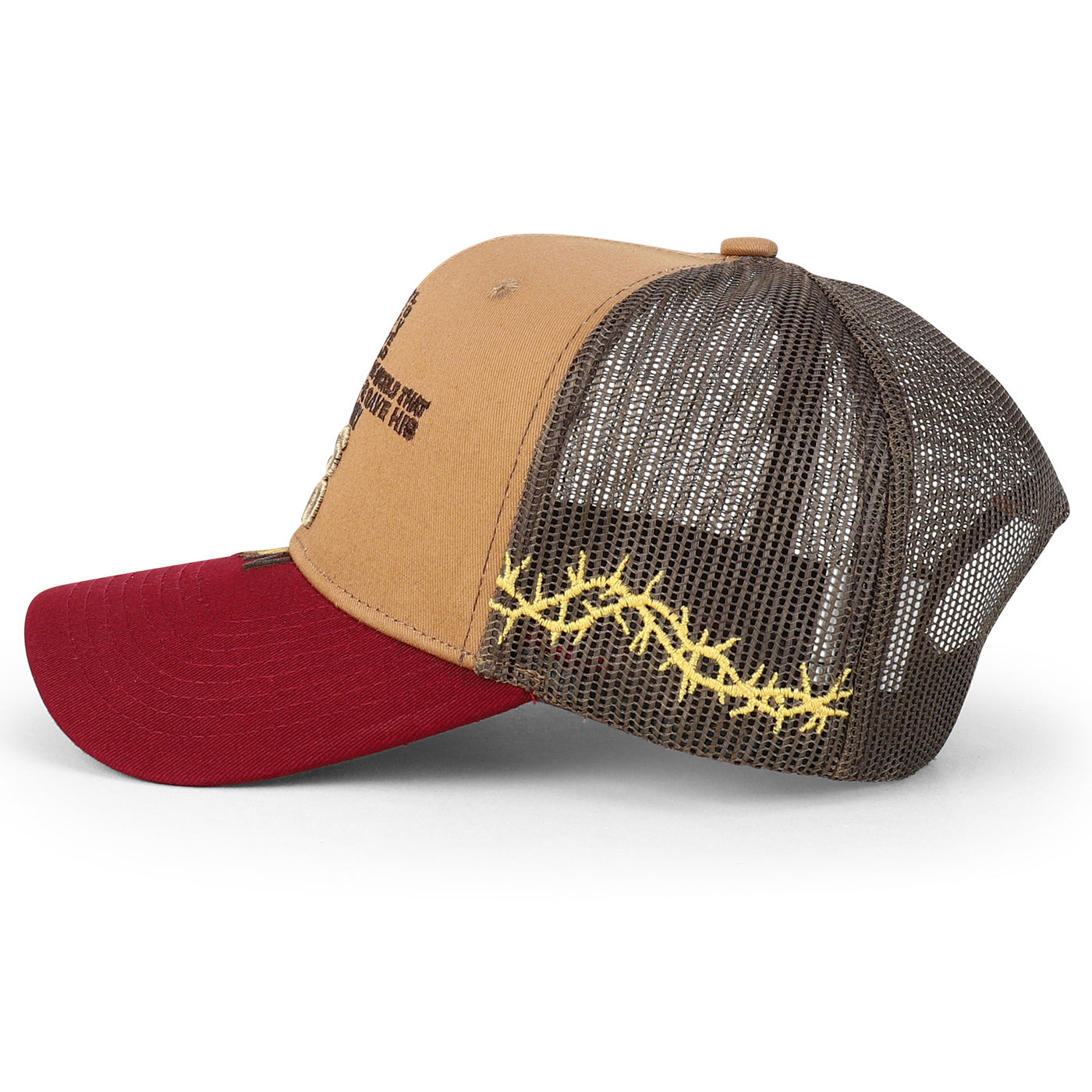 Jesus Saves Embroidered Curved Bill Trucker Cap - Maximus Echo