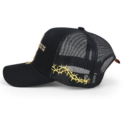 Jesus Saves Embroidered Curved Bill Trucker Cap - Maximus Echo