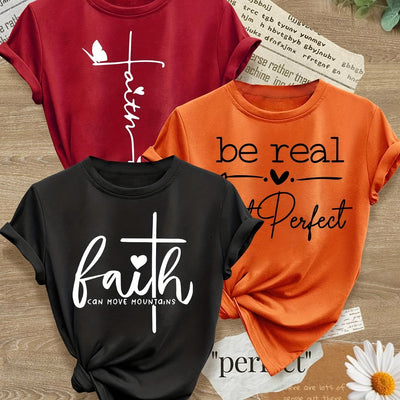 Love Heart English Letter Line Mixed Combination Retro Style Women'S Summer Multi-Color Optional S-XXL - Maximus Echo