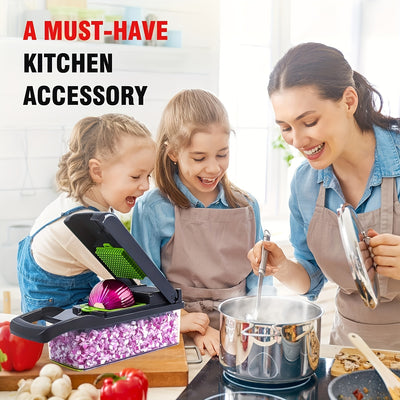 16-in-1 Vegetable Chopper, Professional Onion Chopper, Multifunctional Food Chopper, Kitchen Vegetable Slicer and Dicer - Maximus Echo