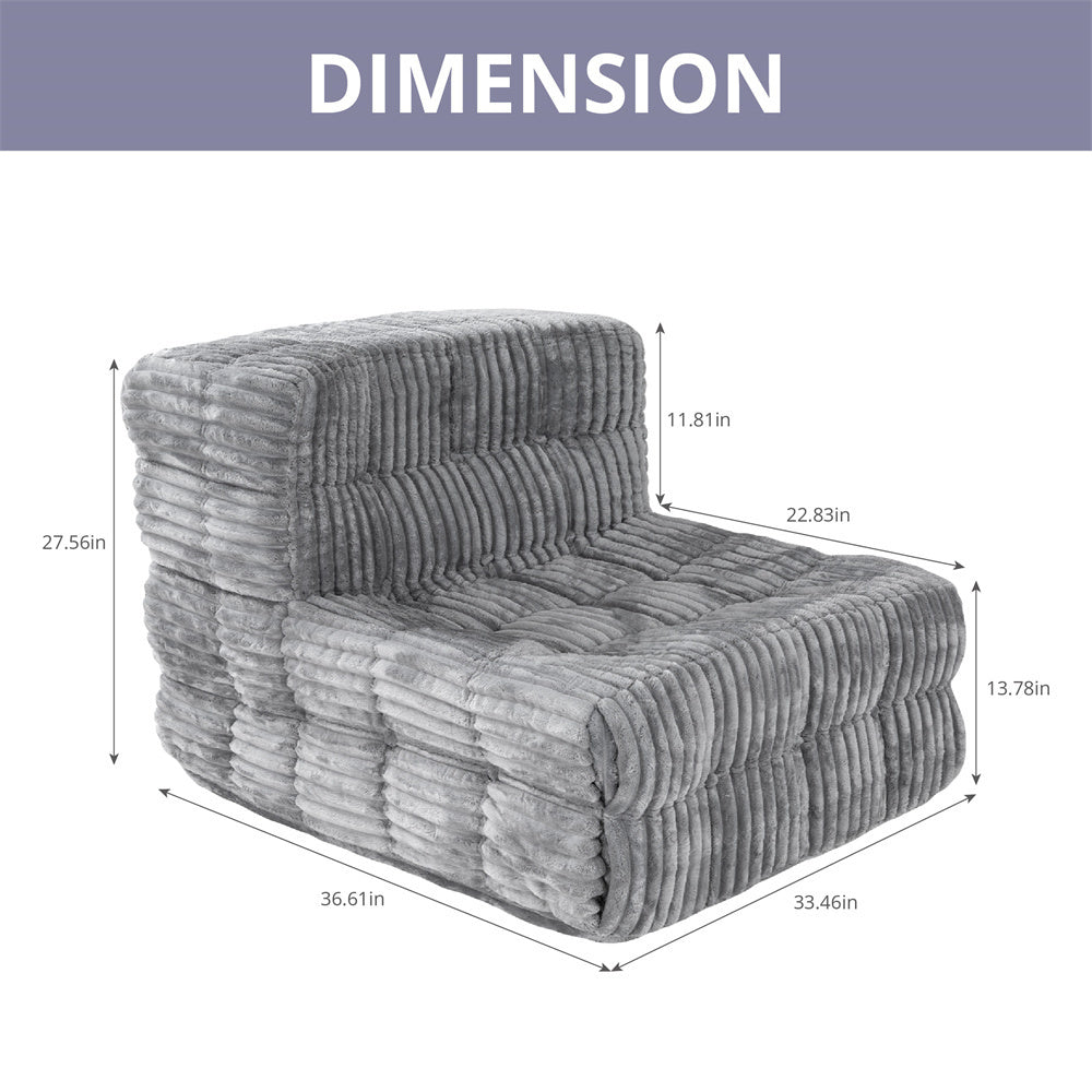 Bean Bag Beanbag Chair for Adults Fireside Floor Togo Sofa with High Density Comfortable Memory Foam for Living Room, Bedroom - Maximus Echo
