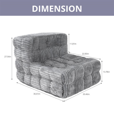 Bean Bag Beanbag Chair for Adults Fireside Floor Togo Sofa with High Density Comfortable Memory Foam for Living Room, Bedroom - Maximus Echo