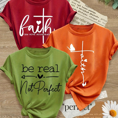 Love Heart English Letter Line Mixed Combination Retro Style Women'S Summer Multi-Color Optional S-XXL - Maximus Echo