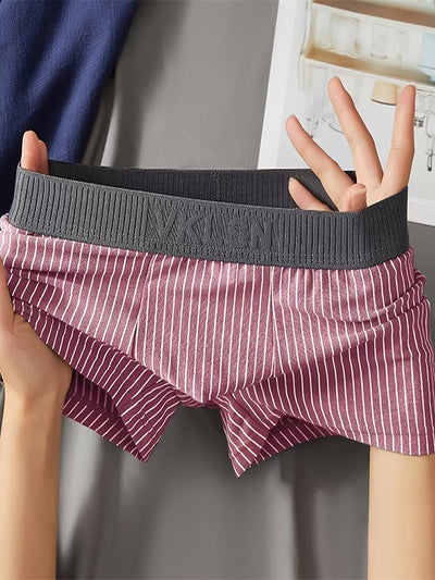 3pcs Men's Seamless Breathable Stretchy Boxer , Men's Underwear, Multicolor Set - Maximus Echo