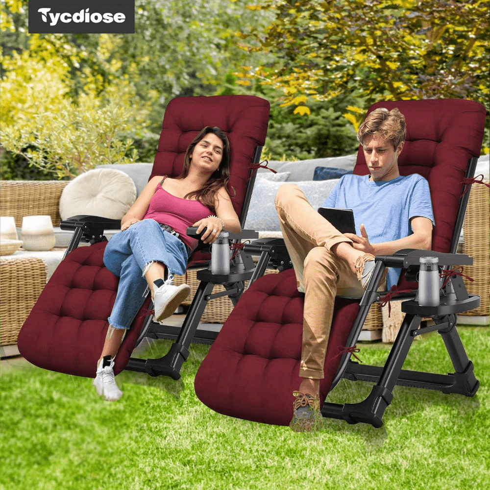 Waterproof Chaise Lounge Chair Cushion, Soft Thickened Indoor Outdoor Maximus Echo