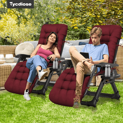 Waterproof Chaise Lounge Chair Cushion, Soft Thickened Indoor Outdoor Maximus Echo