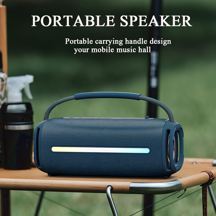 Upgrade 50W Wireless Speaker - Portable Speaker, 4000mAh Long-lasting ,Powerful Sound And Subwoofer, Supports USB/TF Card, Plays FM Radio - for Outdoor Party, Camping, Home, Beach, Travel - Maximus Echo
