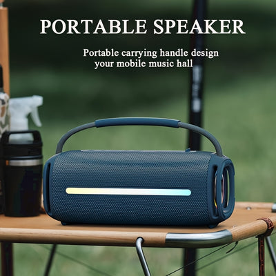 Upgrade 50W Wireless Speaker - Portable Speaker, 4000mAh Long-lasting ,Powerful Sound And Subwoofer, Supports USB/TF Card, Plays FM Radio - for Outdoor Party, Camping, Home, Beach, Travel - Maximus Echo