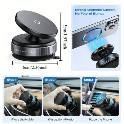 2025 Model 360° Adjustable Vacuum Suction Phone Holder, Car, Kitchen, Bathroom - Stable and Secure, Fits All Smartphones,| Fashionable Phone Stand | Vacuum Suction Tech - Maximus Echo