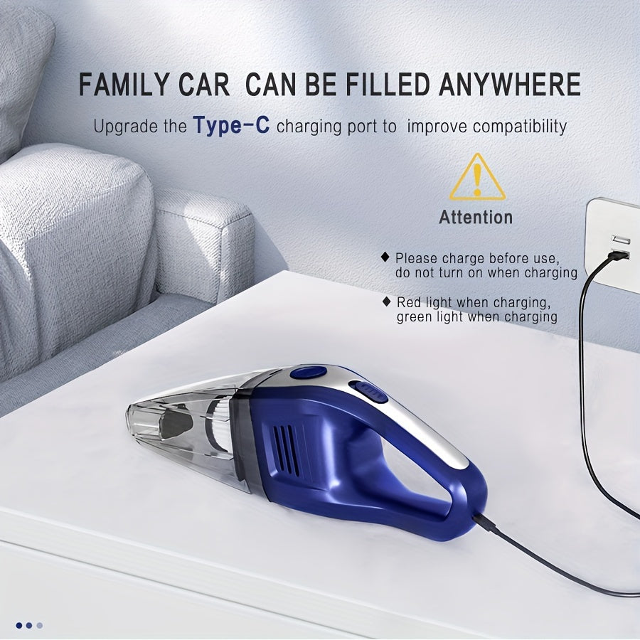 Car Vacuum Cleaner 5000pa Strong Suction, Powerful Handheld Wireless, USB Charging Long Working, Car Accessories For Men Women, Suitable For Cars, Homes, Offices, Pet Hair Cleaning - Maximus Echo