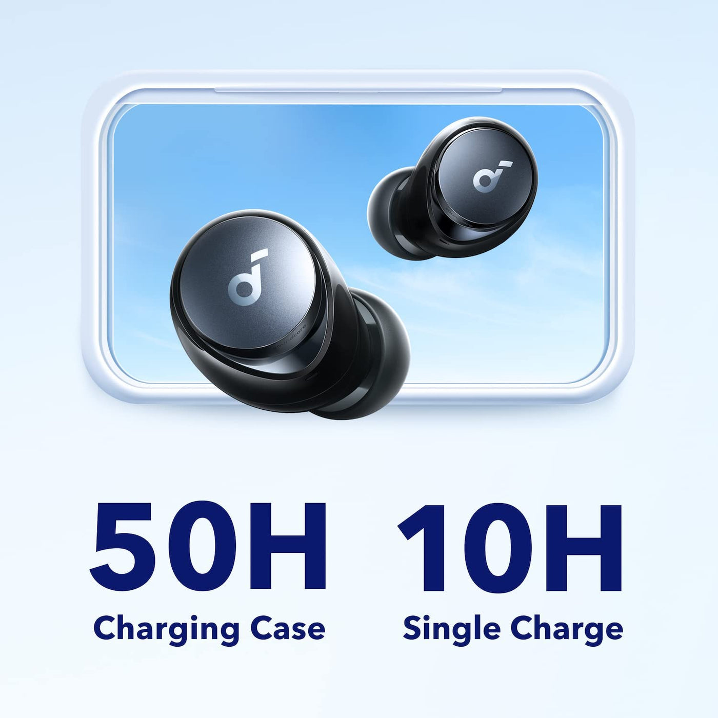 Soundcore by Anker Space A40 Auto-Adjustable Active Noise Cancelling Wireless Earbuds, Reduce Noise by Up to 98, 50H Playtime, Hi-Res Sound, App Customization, Wireless Charge, Comfortable In Ear Design - Maximus Echo