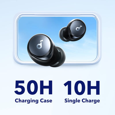 Soundcore by Anker Space A40 Auto-Adjustable Active Noise Cancelling Wireless Earbuds, Reduce Noise by Up to 98, 50H Playtime, Hi-Res Sound, App Customization, Wireless Charge, Comfortable In Ear Design - Maximus Echo