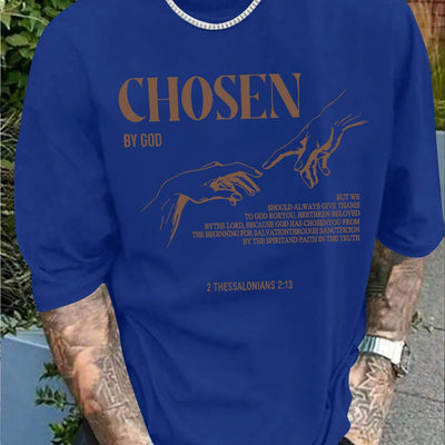 Men'S "Chosen by God" Graphic T-Shirt - Casual Summer Short Sleeve - Maximus Echo