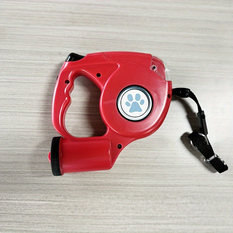 Pet Retractable Leash with a Trash Bin, Dog Leash, Pet Leash, Includes Free Trash Bags. - Maximus Echo