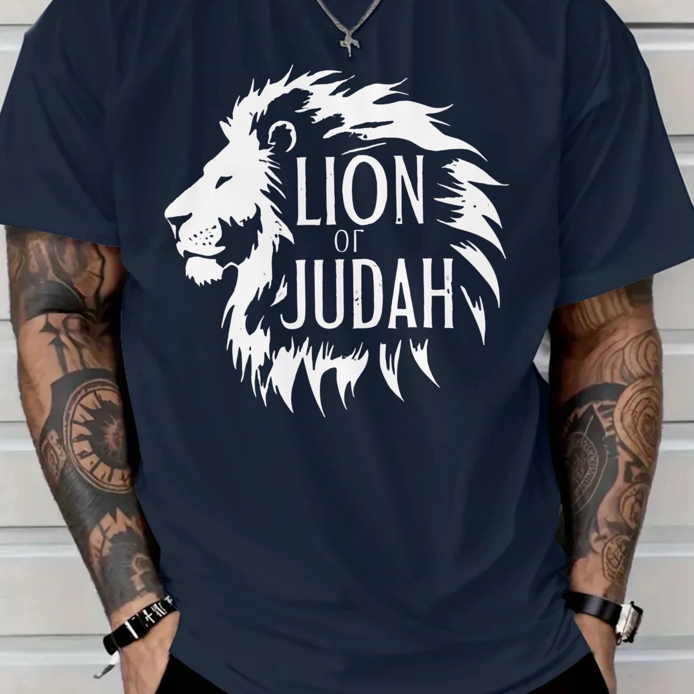 Lion of Judah Graphic T-Shirt - Men'S Red Tee with Bold Black Lion Design - Maximus Echo